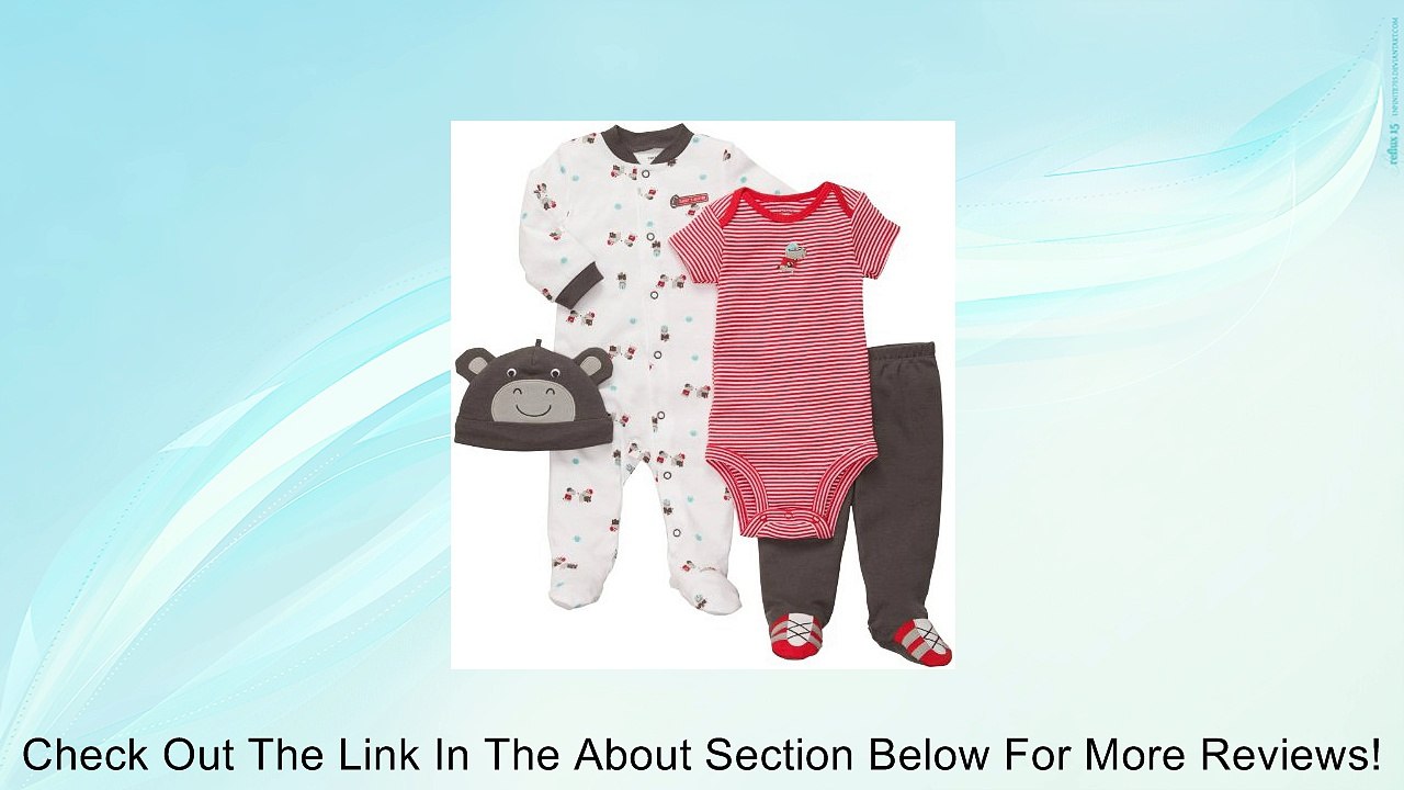 Carter's Baby Boys' 4 Piece Layette Set - Blue Review
