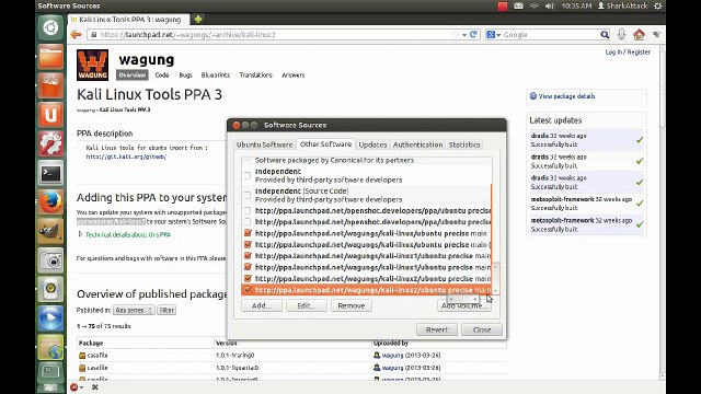 How to install Kali Linux tools in Ubuntu 12.04