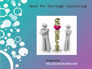 Need for Marriage Counseling