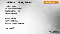 Anna Maria - Unfaithful | Early Poems