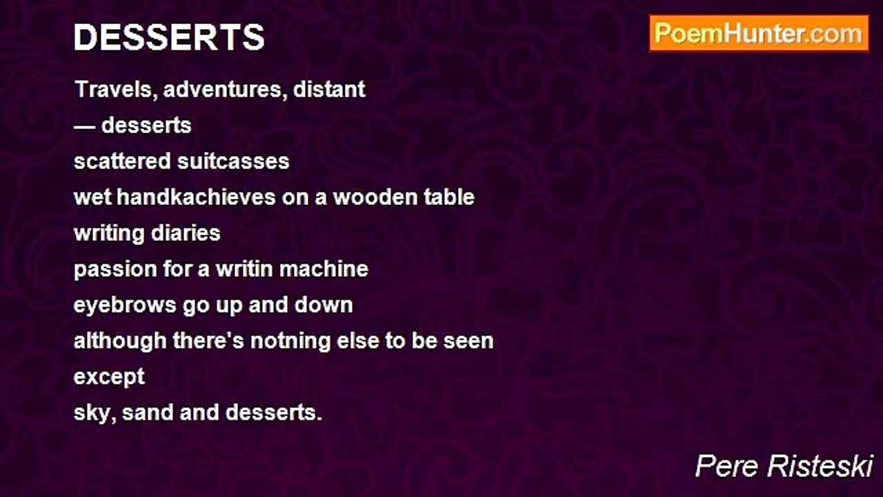 Pere Risteski - DESSERTS