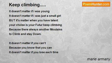 marie armany - Keep climbing.....
