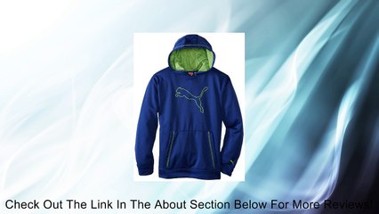 PUMA Big Boys' Iconic Hoodie, Mazarine Blue, Large Review