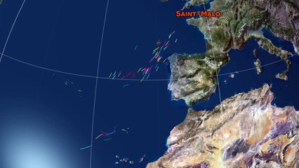 Route du Rhum 2014 - CARTOGRAPHIE 3D - JOUR 4