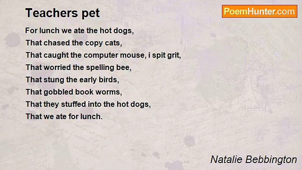 Natalie Bebbington - Teachers pet