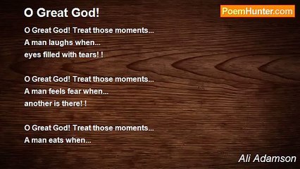 Ali Adamson - O Great God!