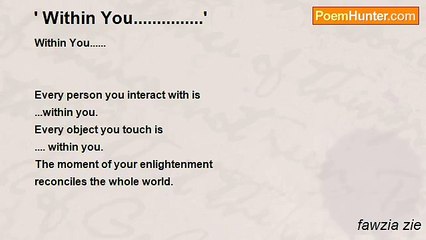 fawzia zie - ' Within You...............'
