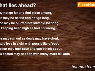 hasmukh amathalal - What lies ahead?