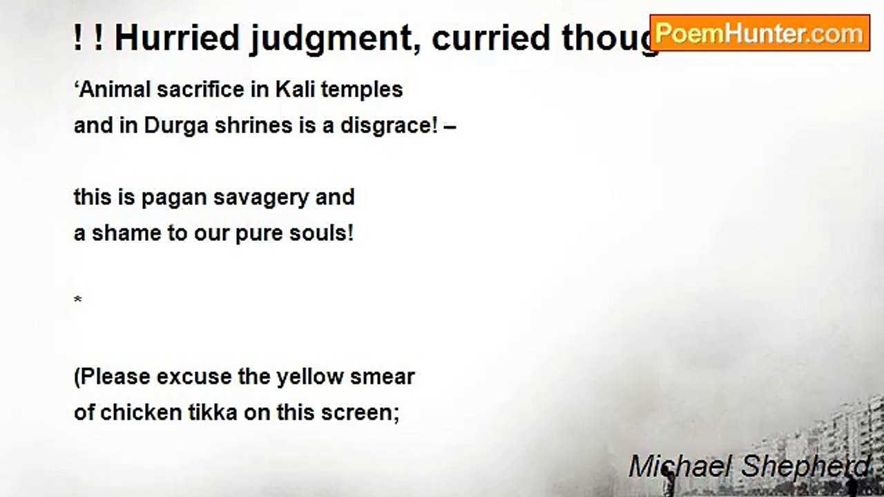 Michael Shepherd - ! ! Hurried judgment, curried thought