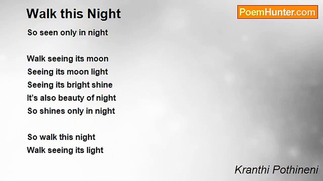 Kranthi Pothineni - Walk this Night