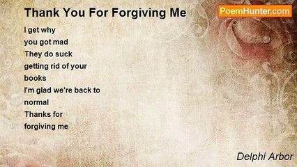 Delphi Arbor - Thank You For Forgiving Me