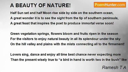 Ramesh T A - A BEAUTY OF NATURE!