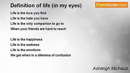Ashleigh Michaud - Definition of life (in my eyes)