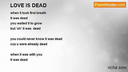 richa soni - LOVE IS DEAD