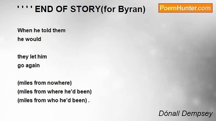 Dónall Dempsey - ' ' ' ' END OF STORY(for Byran)
