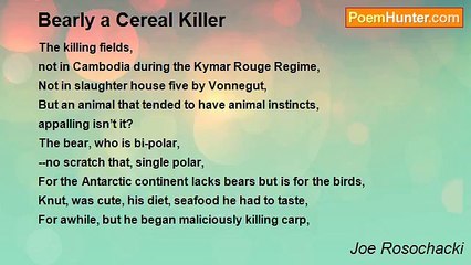 Joe Rosochacki - Bearly a Cereal Killer