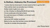 Joe Rosochacki - Is Dothan, Alabama the Promised Land?