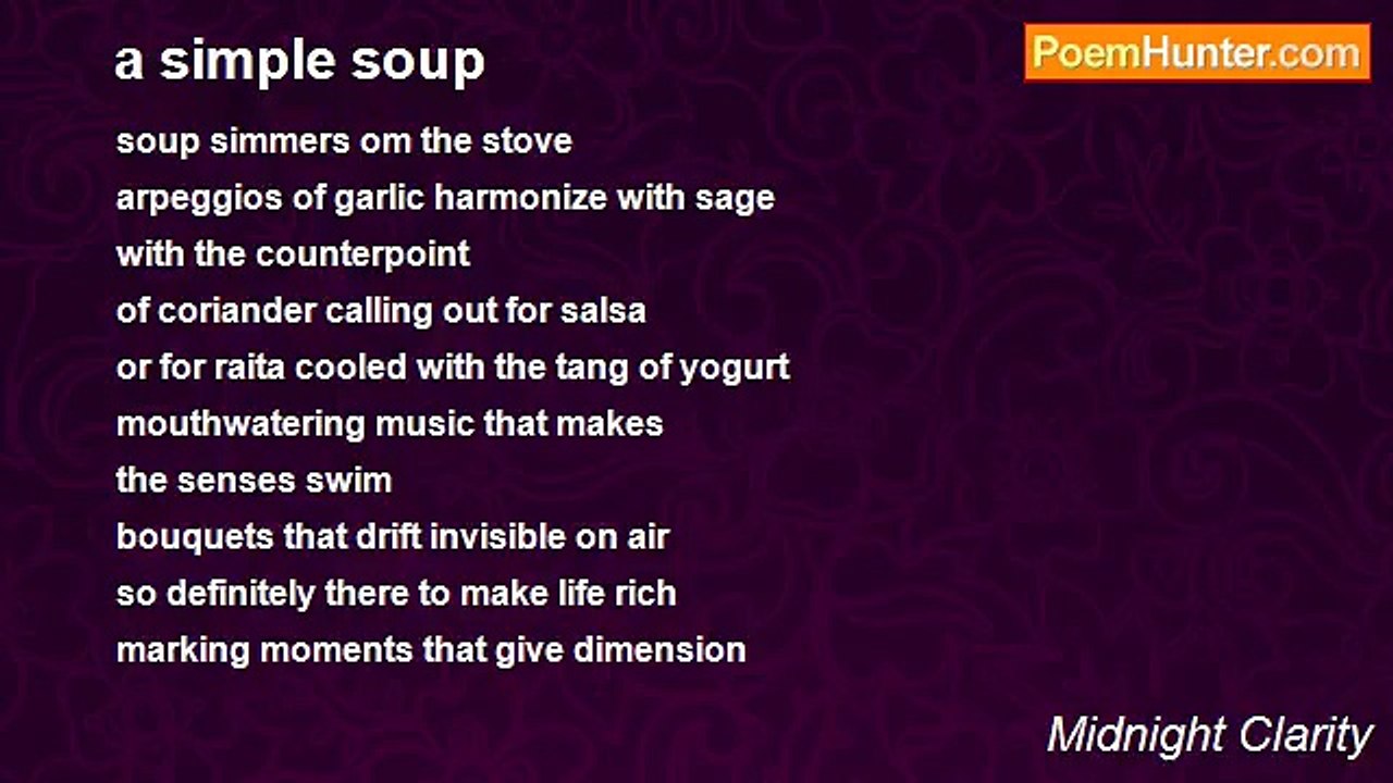 Midnight Clarity - a simple soup