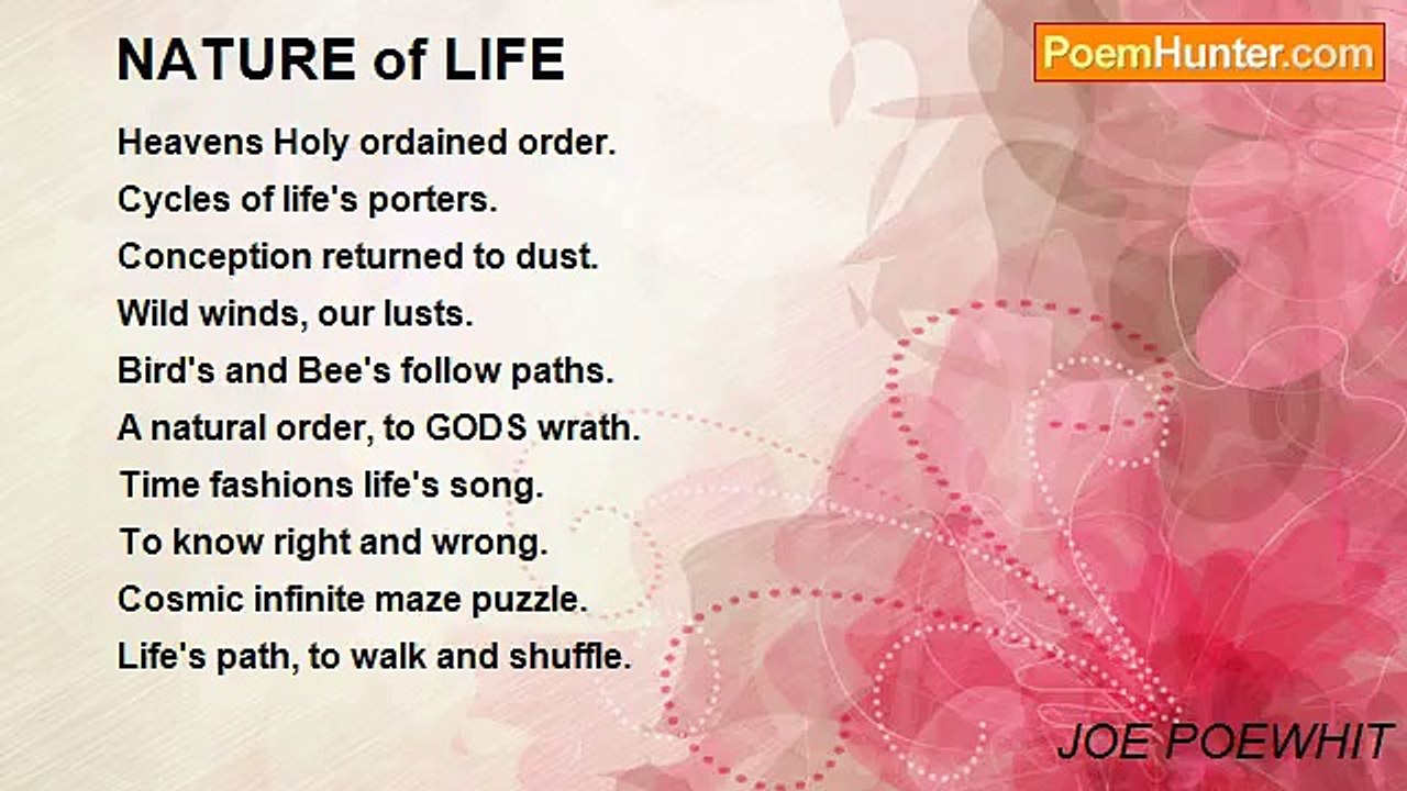 JOE POEWHIT - NATURE of LIFE