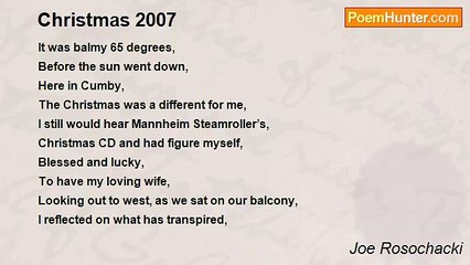 Joe Rosochacki - Christmas 2007