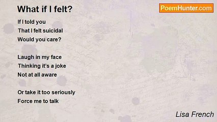 Lisa French - What if I felt?
