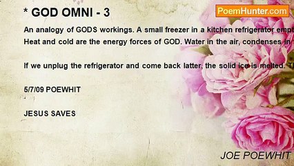 JOE POEWHIT - * GOD OMNI - 3