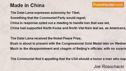 Joe Rosochacki - Made in China