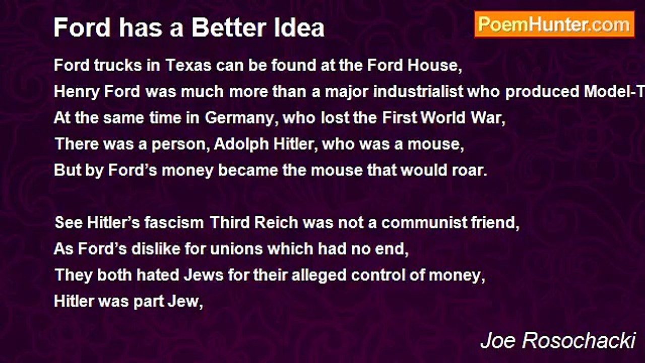 Joe Rosochacki - Ford has a Better Idea