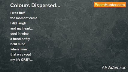 Ali Adamson - Colours Dispersed...