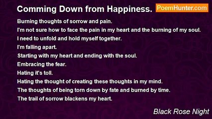 Black Rose Night - Comming Down from Happiness.