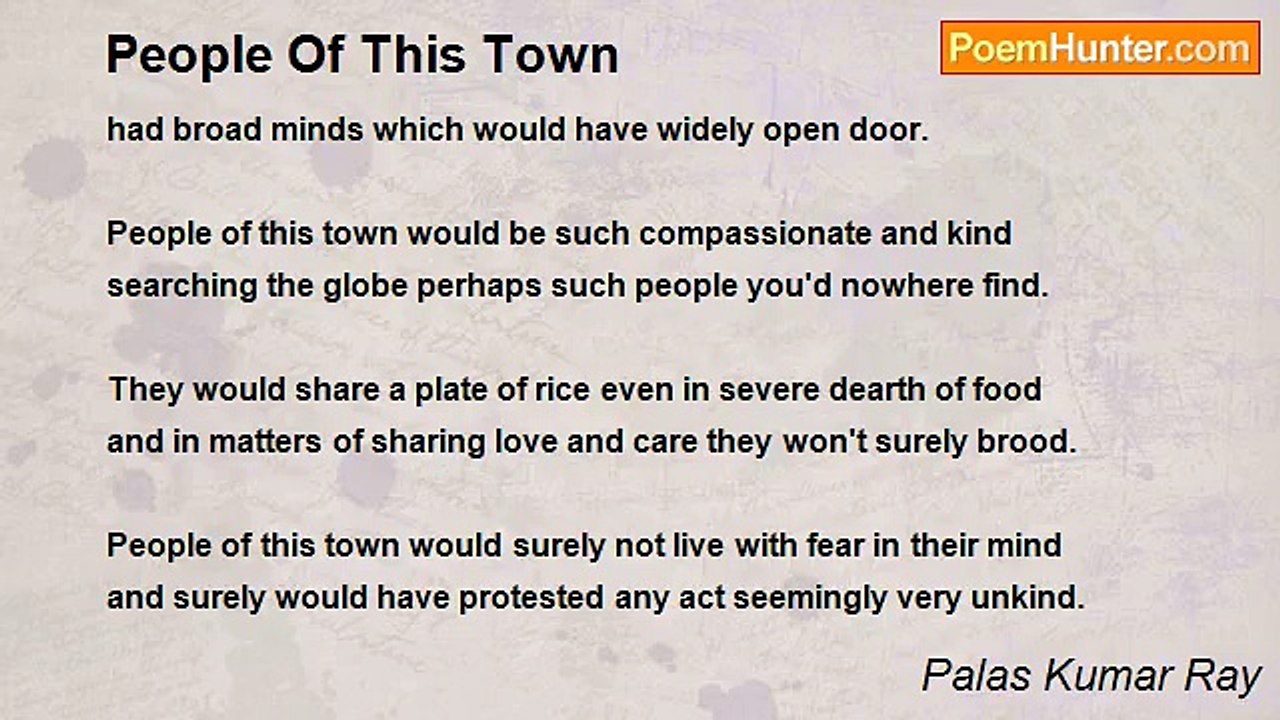 Palas Kumar Ray - People Of This Town