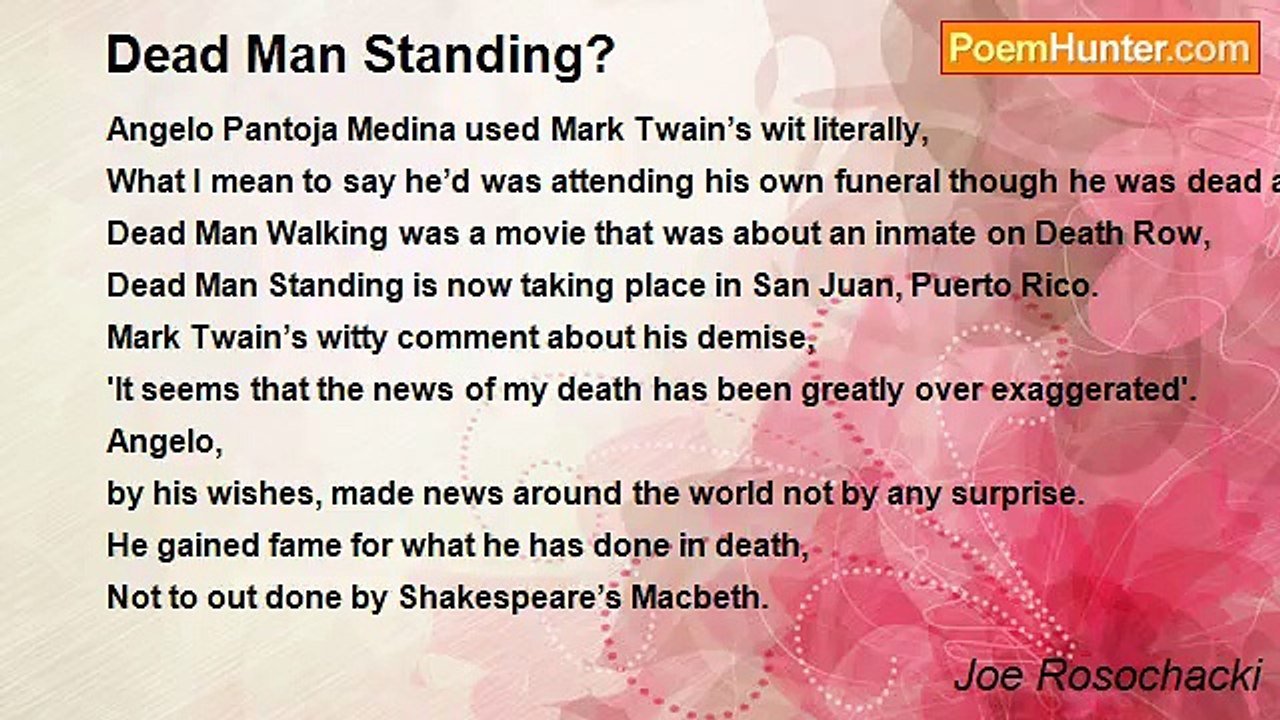 Joe Rosochacki - Dead Man Standing?