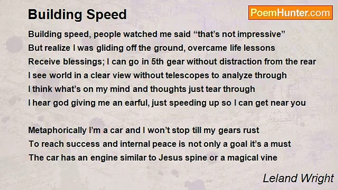 Leland Wright - Building Speed