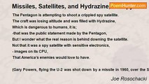 Joe Rosochacki - Missiles, Satellites, and Hydrazine, Oh Spy