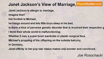 Joe Rosochacki - Janet Jackson’s View of Marriage, Its Just Tits