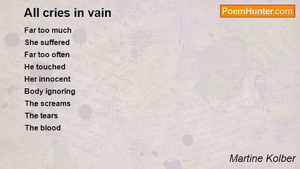 Martine Kolber - All cries in vain