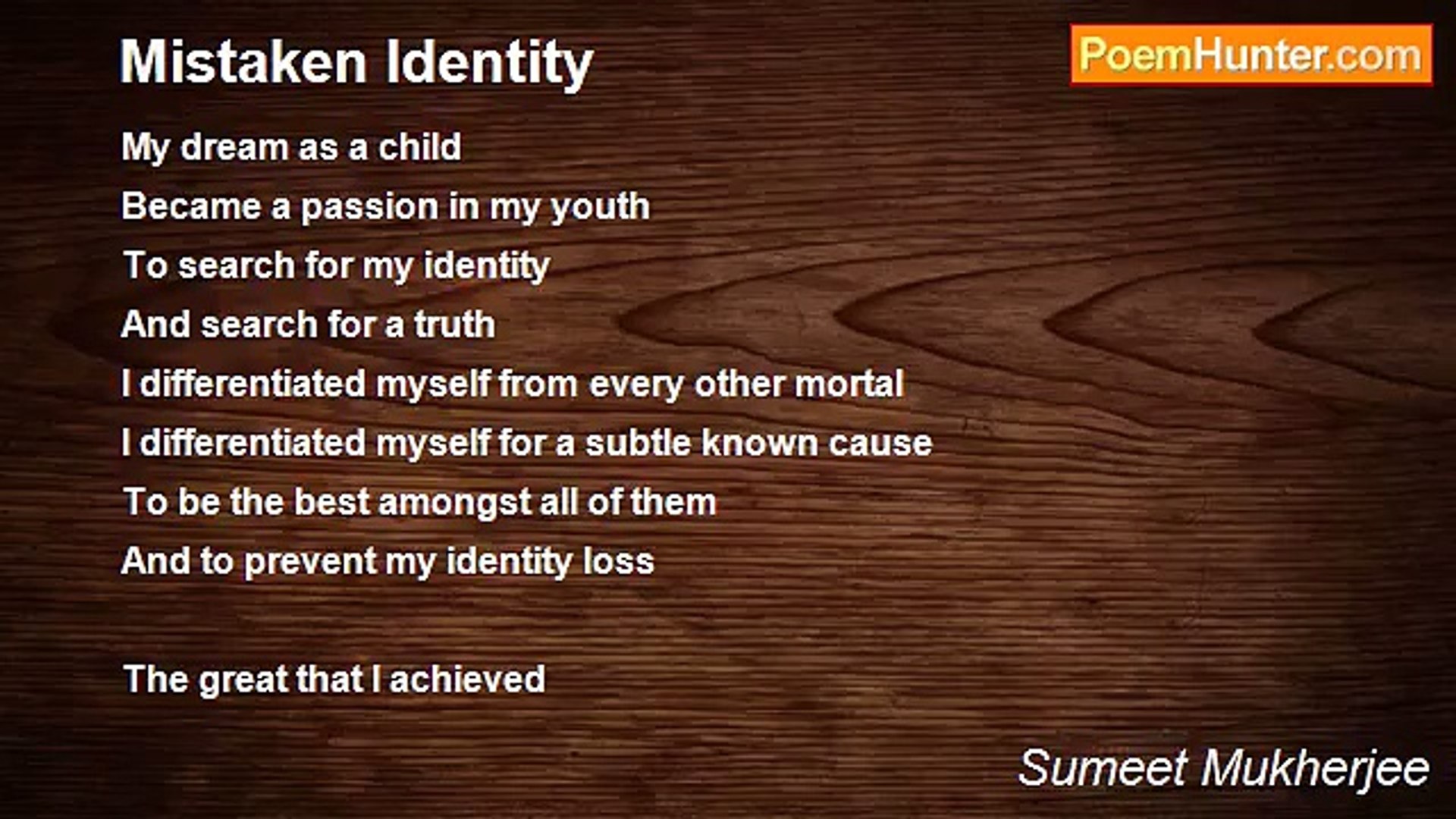 ⁣Sumeet Mukherjee - Mistaken Identity