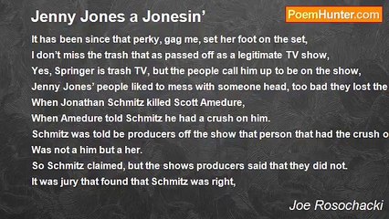 Joe Rosochacki - Jenny Jones a Jonesin’
