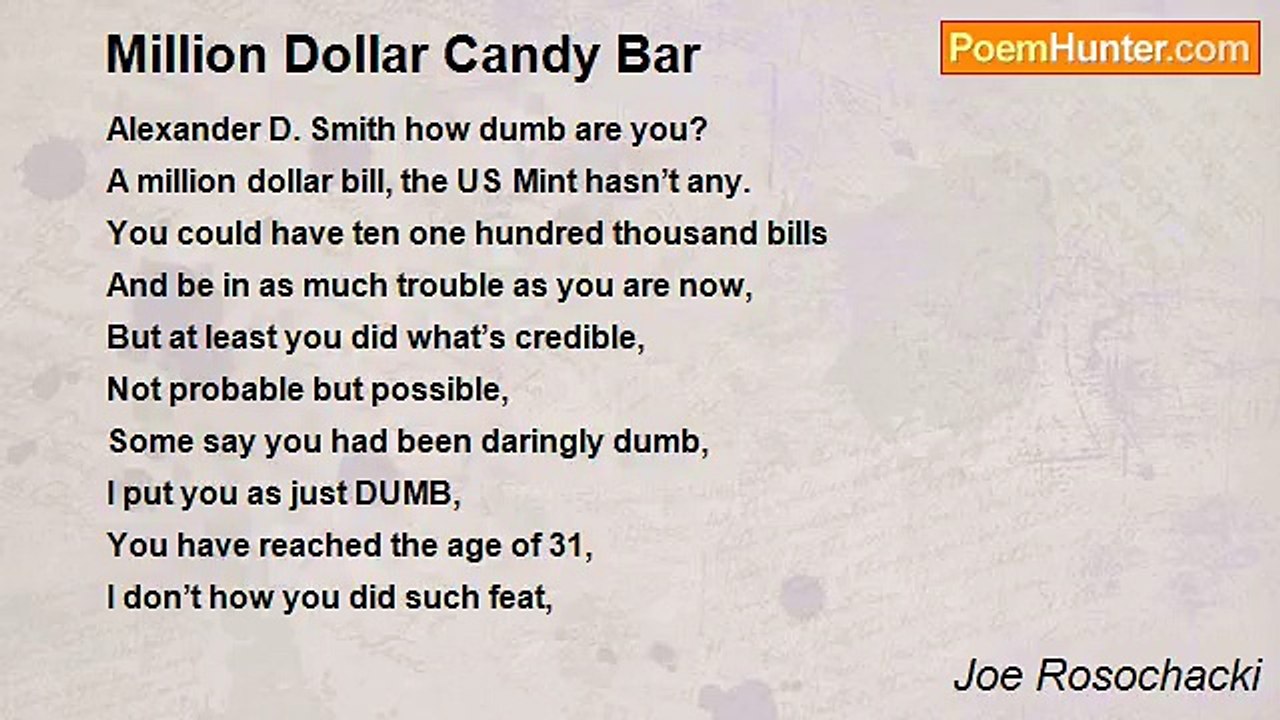 Joe Rosochacki - Million Dollar Candy Bar