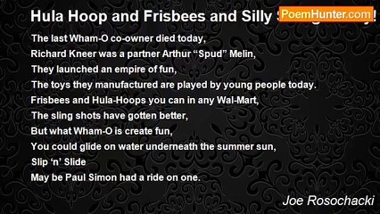 Joe Rosochacki - Hula Hoop and Frisbees and Silly String Oh My!