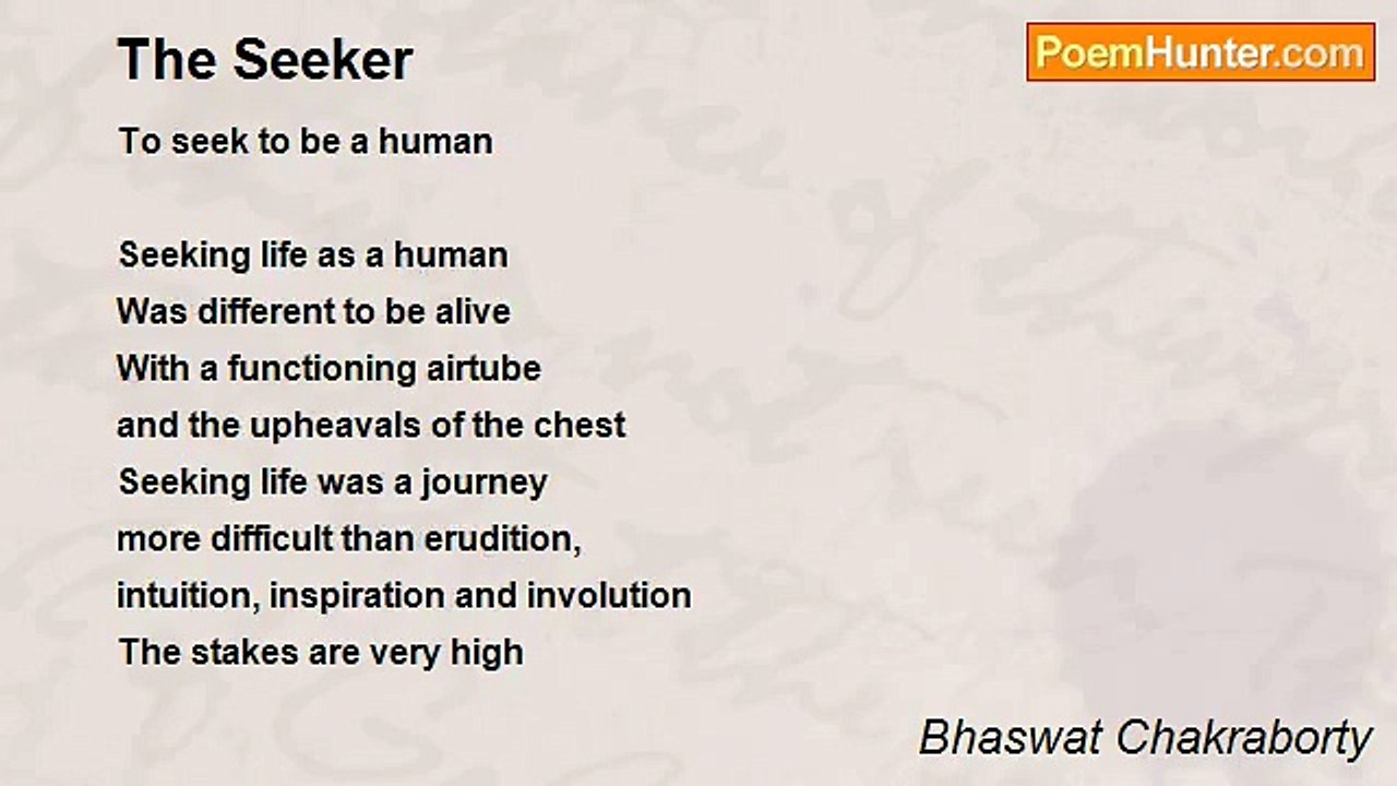 Bhaswat Chakraborty - The Seeker