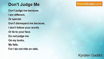 Kyrsten Gaddis - Don't Judge Me