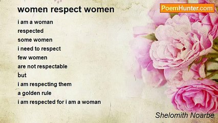Shelomith Noarbe - women respect women