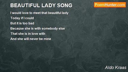 Aldo Kraas - BEAUTIFUL LADY SONG