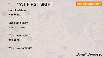 Dónall Dempsey - ' ' ' ' ' 'AT FIRST SIGHT