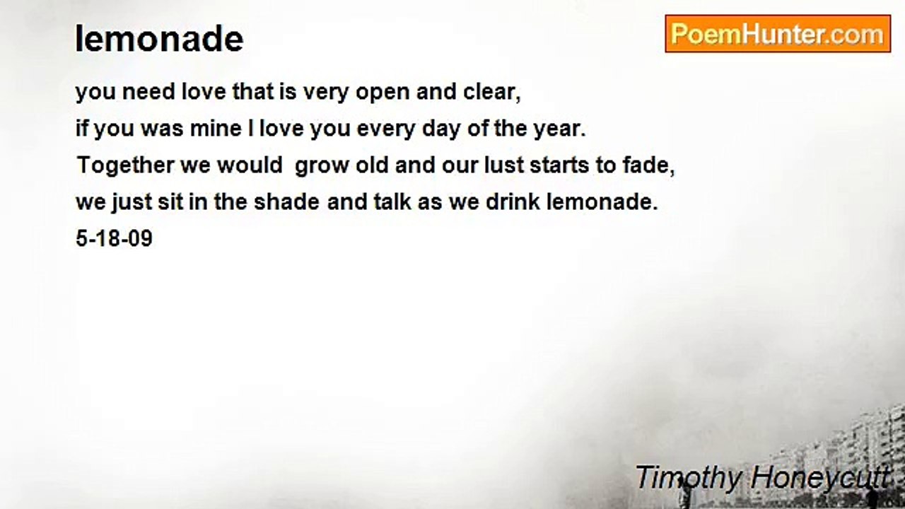 Timothy Honeycutt - lemonade