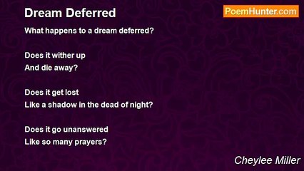 Cheylee Miller - Dream Deferred