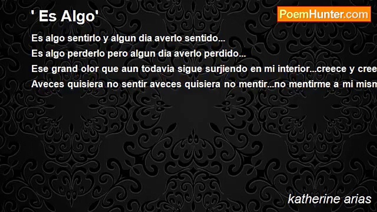 katherine arias - ' Es Algo'