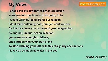 noha el3wdy - My Vows