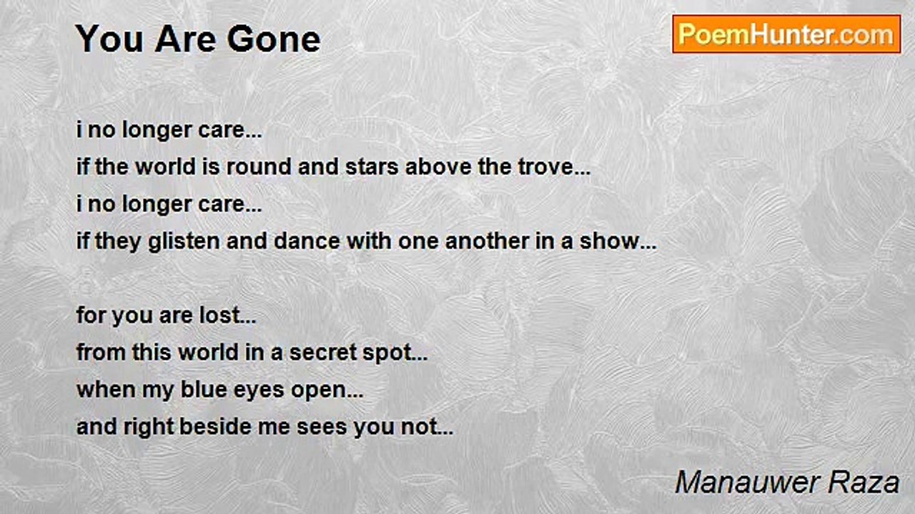 Manauwer Raza - You Are Gone